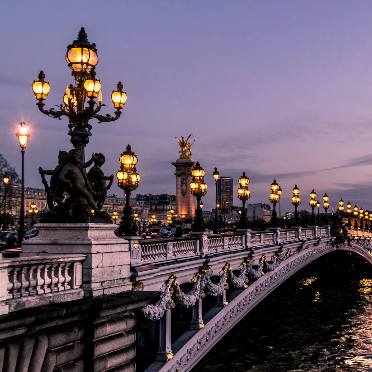 Bridge during night time, France & Italy