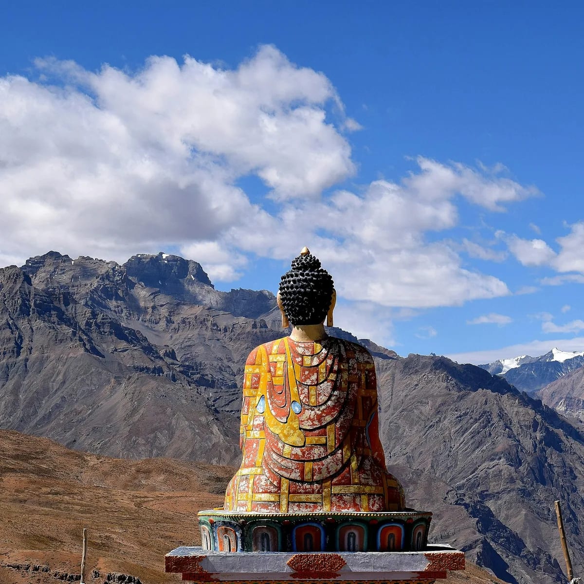 Brown and black buddha statue, Spiti Valley