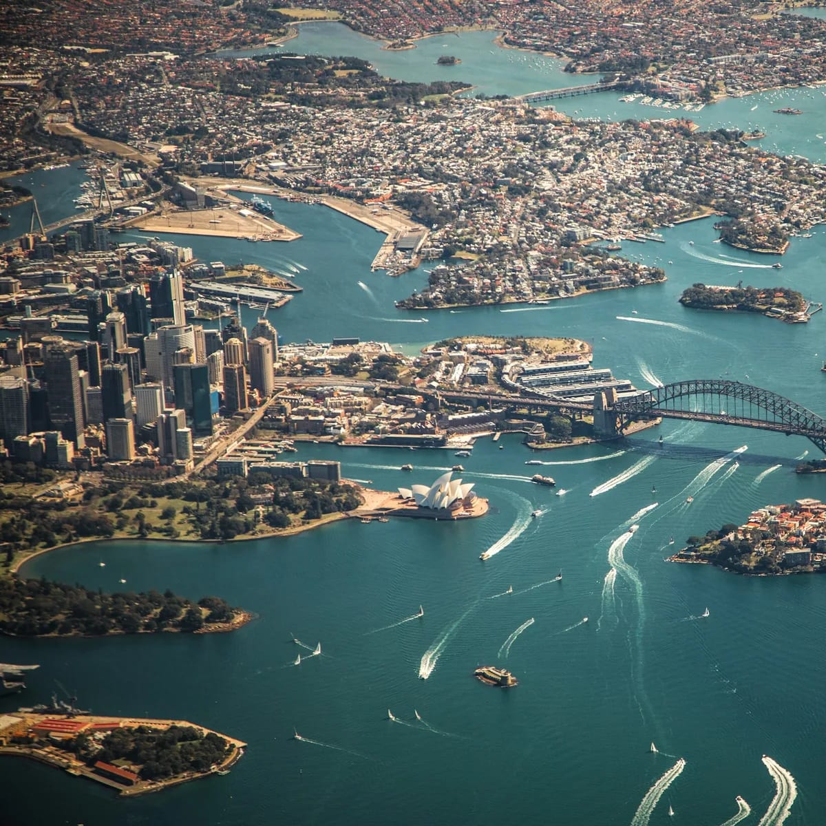 Aerial photography of bridge, Australia