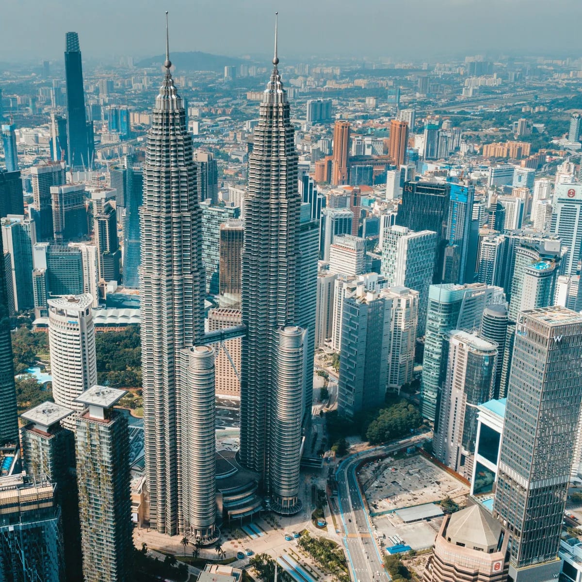 Aerial view of city buildings during daytime, Malaysia